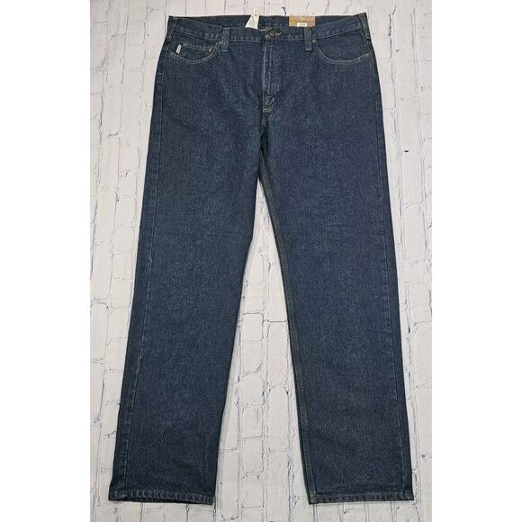 Carhartt Traditional Fit Denim Straight Leg Jeans B480 DVB MENS SIZE 44X34 - Picture 1 of 11